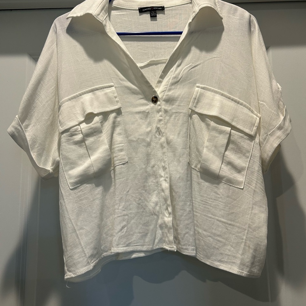 Moa Moa Cream Button-Down Women's Shirt